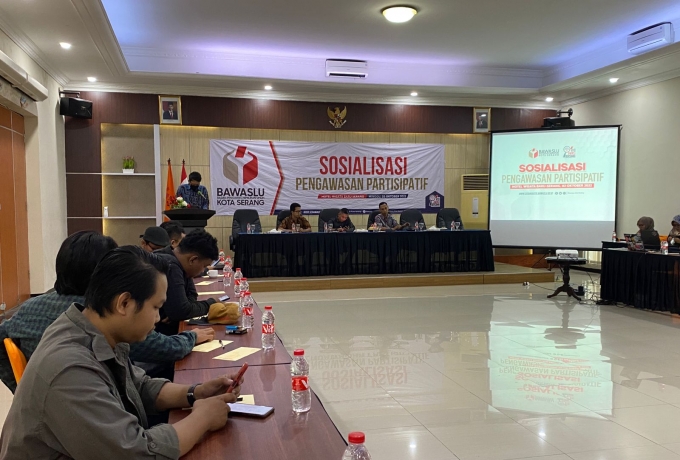 Bawaslu Kota Serang Gelar Sosialisasi Pengawasan Partisipatif bersama Awak Media