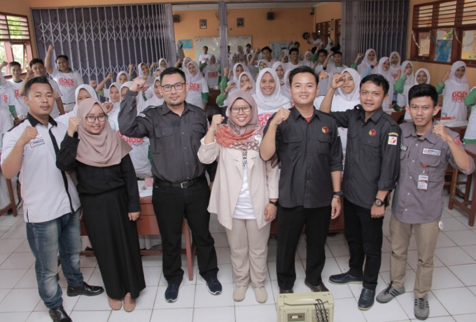 Goes To School Bawaslu Kota Serang disambut Meriah Oleh Para Siswa/i SMAN 4 Kota Serang