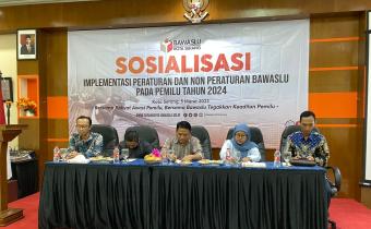 Bawaslu Kota Serang Gelar Sosialisasi Implementasi Peraturan dan Non Peraturan Bawaslu 