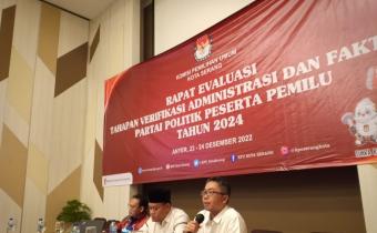 Hadiri Rapat Evaluasi Tahapan Verpol: Bawaslu Kota Serang Soroti Tiga Hal Ini