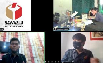 Bawaslu Kota Serang Gelar Diskusi Daring bersama Bawaslu Kabupaten Serang 