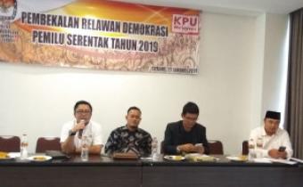 KPU Kota Serang Selenggarakan Bimtek Pembekalan Relawan Demokrasi